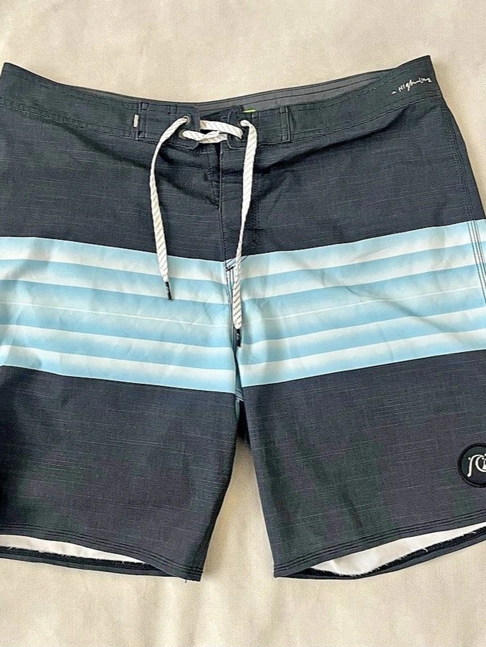 Quiksilver Highline Boardshorts Men's Striped Waist 34